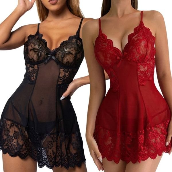 Lace Night Dresses for Woman Plus Size Women's Sleepwear Evening Dresses