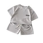 High Quality Summer Boys Clothing Sets Breathable Kids T Shirt Shorts for 3-8 Year Old Boys Casual Wear Solid Pattern Wholesale