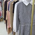 Women's Clothing Casual Cotton Fall Winter Mixed Color Dress Long Sleeve Elegant Ladies Clothes Stock